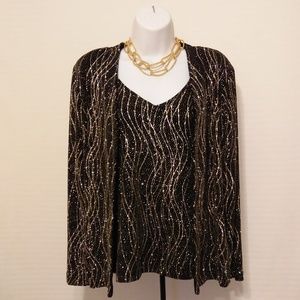 2/$20 CLOSET CLOSING BLACK & GOLD JACKET SET
